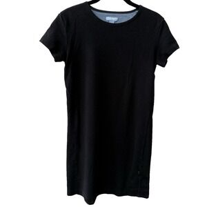 Horny Toad Black T-Shirt Dress Size XS Short Sleeve Comfy Minimalist Sustainable